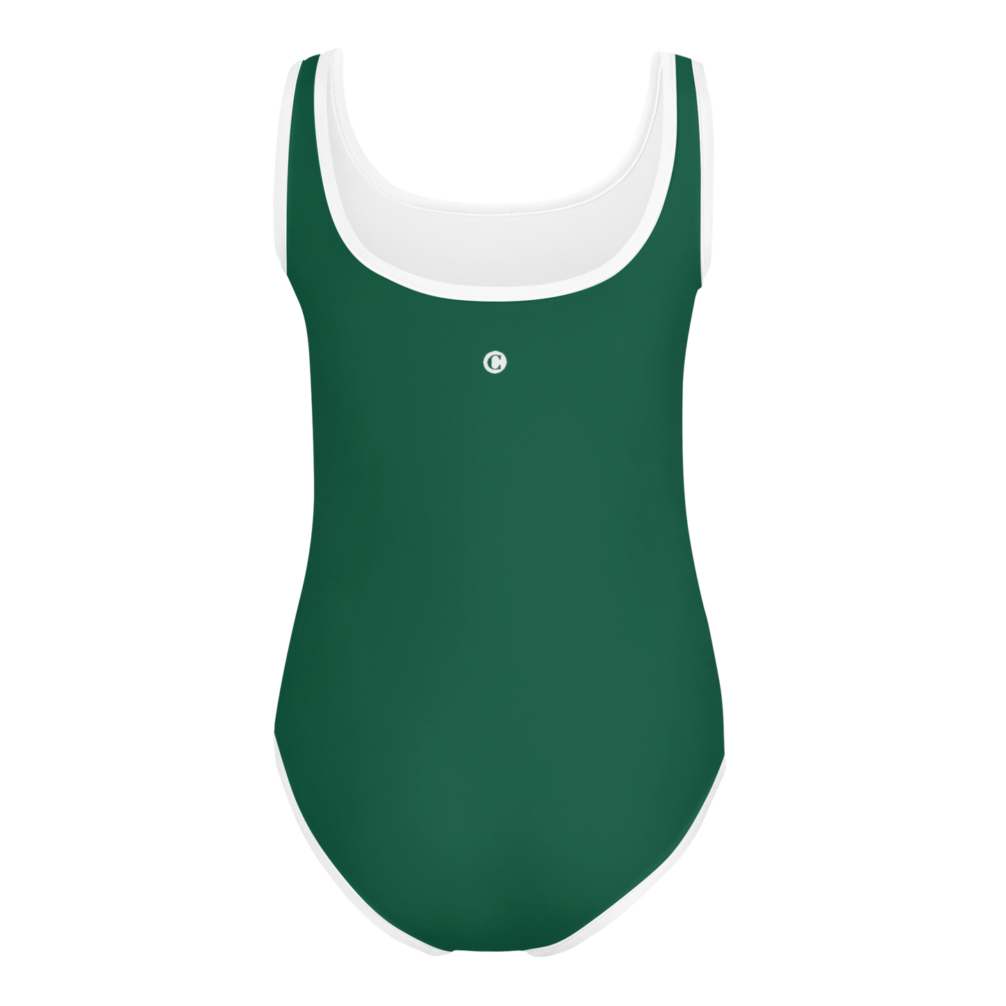 Michigan Upper Peninsula Toddler Swimsuit (w/ UP Outline) | Superior Green