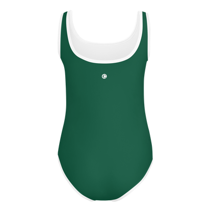 Michigan Upper Peninsula Toddler Swimsuit (w/ UP Outline) | Superior Green