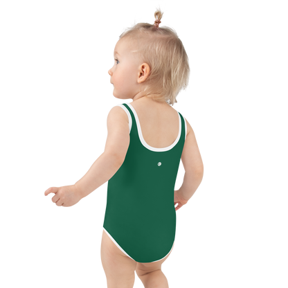 Michigan Upper Peninsula Toddler Swimsuit (w/ UP Outline) | Superior Green