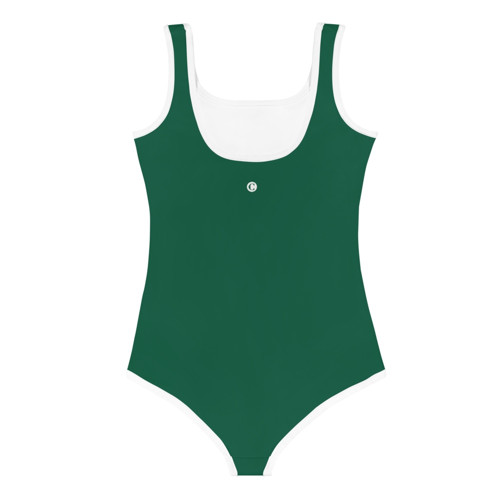 Michigan Upper Peninsula Toddler Swimsuit (w/ UP Outline) | Superior Green