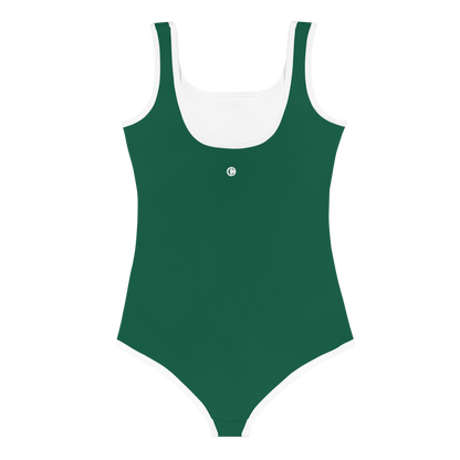 Michigan Upper Peninsula Toddler Swimsuit (w/ UP Outline) | Superior Green