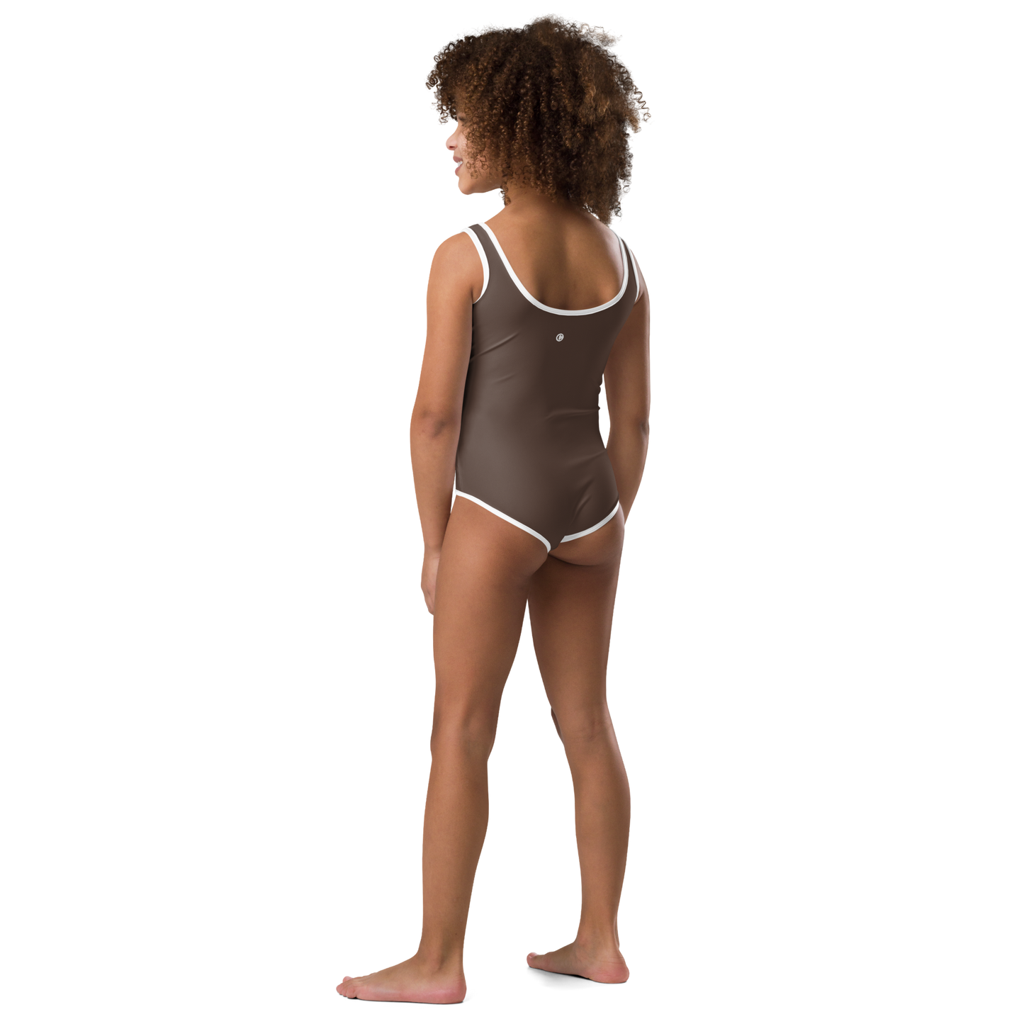 Michigan Upper Peninsula Toddler Swimsuit (w/ UP Outline) | Hickory Color