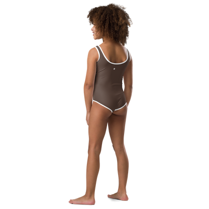 Michigan Upper Peninsula Toddler Swimsuit (w/ UP Outline) | Hickory Color