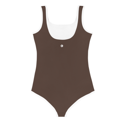 Michigan Upper Peninsula Toddler Swimsuit (w/ UP Outline) | Hickory Color