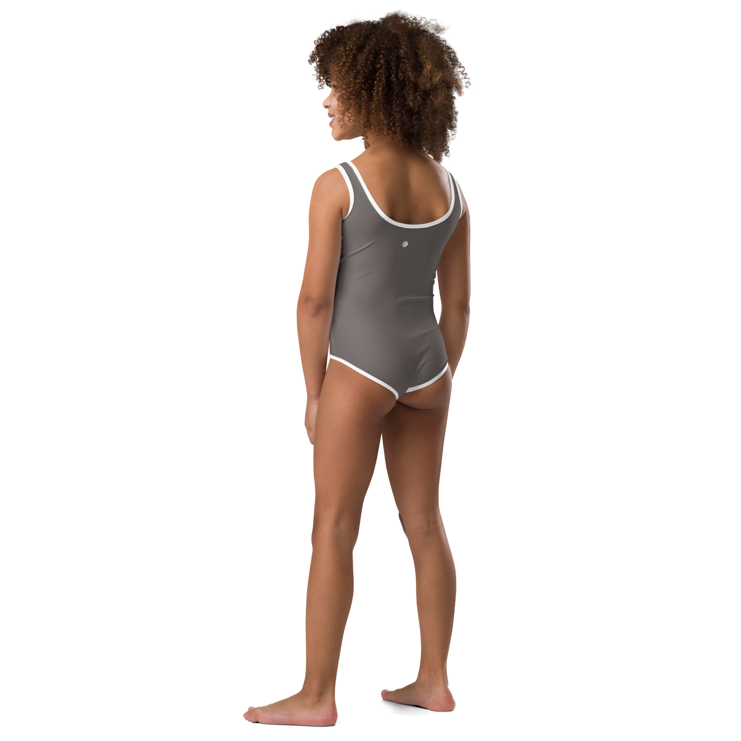 Michigan Upper Peninsula Toddler Swimsuit (w/ UP Outline) | Warren Tank Grey