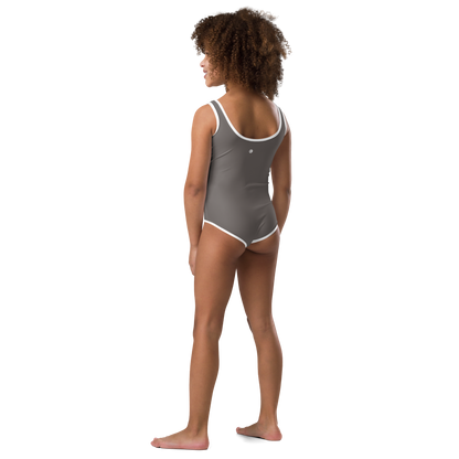 Michigan Upper Peninsula Toddler Swimsuit (w/ UP Outline) | Warren Tank Grey