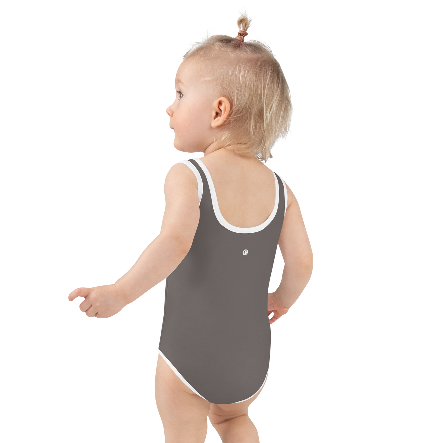 Michigan Upper Peninsula Toddler Swimsuit (w/ UP Outline) | Warren Tank Grey