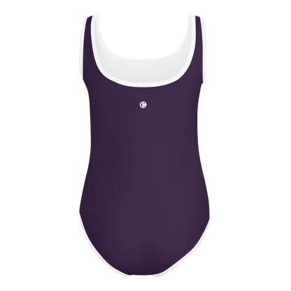 Michigan Upper Peninsula Toddler Swimsuit (w/ UP Outline) | Blackcurrant