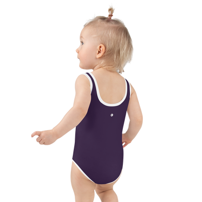 Michigan Upper Peninsula Toddler Swimsuit (w/ UP Outline) | Blackcurrant