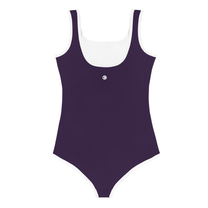 Michigan Upper Peninsula Toddler Swimsuit (w/ UP Outline) | Blackcurrant