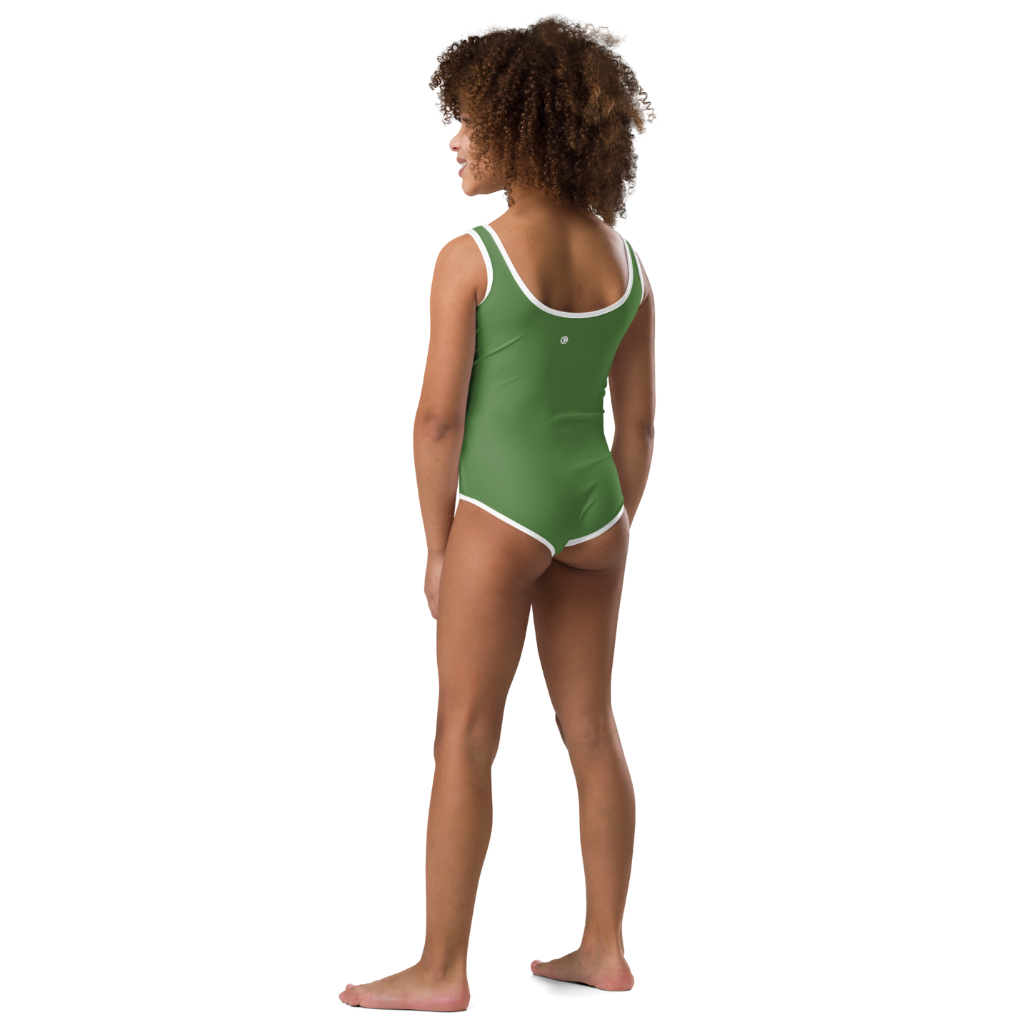 Michigan Upper Peninsula Toddler Swimsuit (w/ UP Outline) | Pine Green