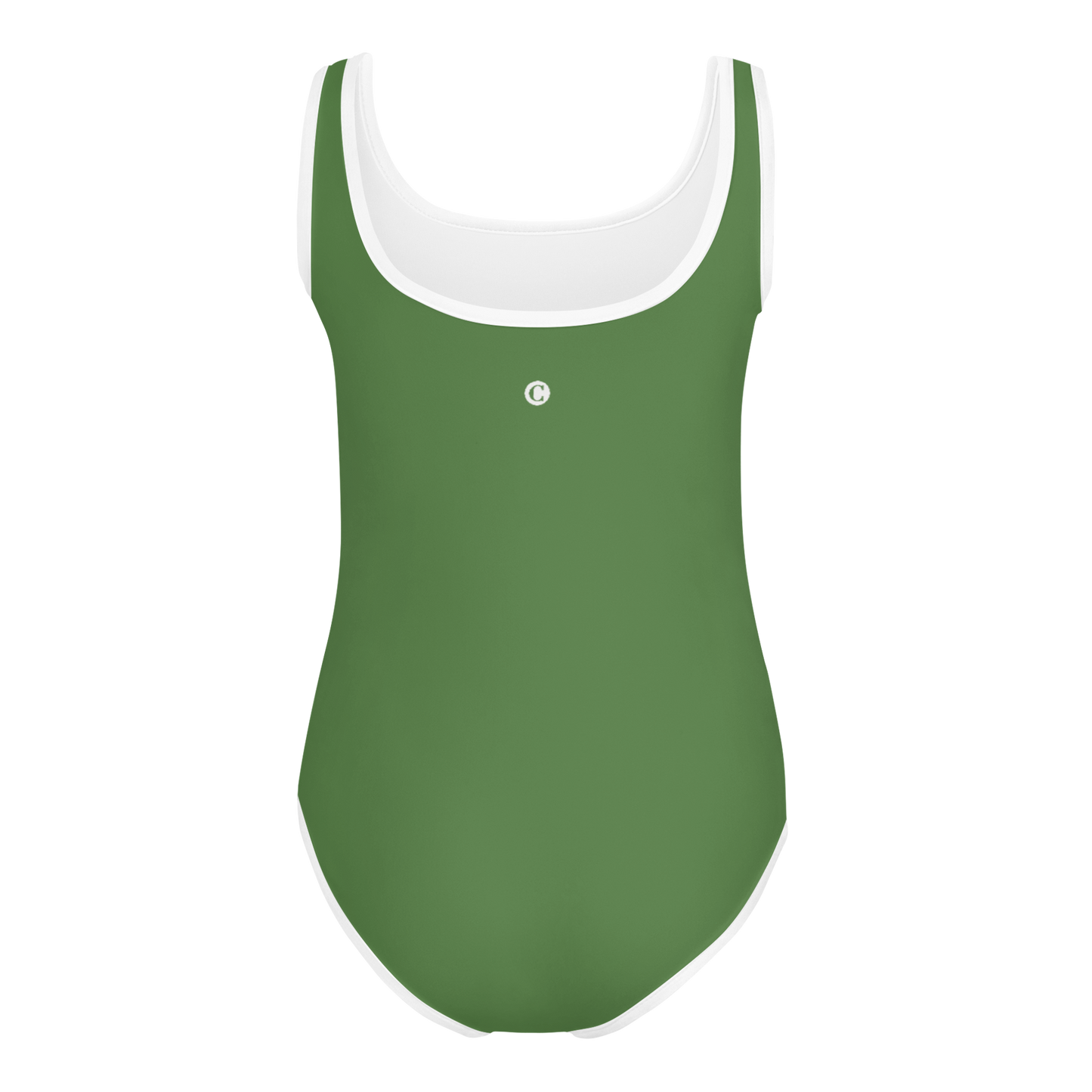 Michigan Upper Peninsula Toddler Swimsuit (w/ UP Outline) | Pine Green