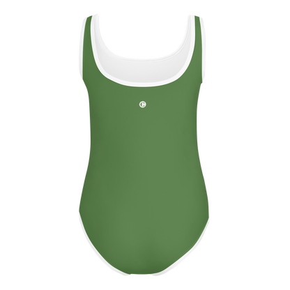 Michigan Upper Peninsula Toddler Swimsuit (w/ UP Outline) | Pine Green