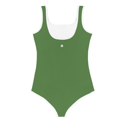 Michigan Upper Peninsula Toddler Swimsuit (w/ UP Outline) | Pine Green