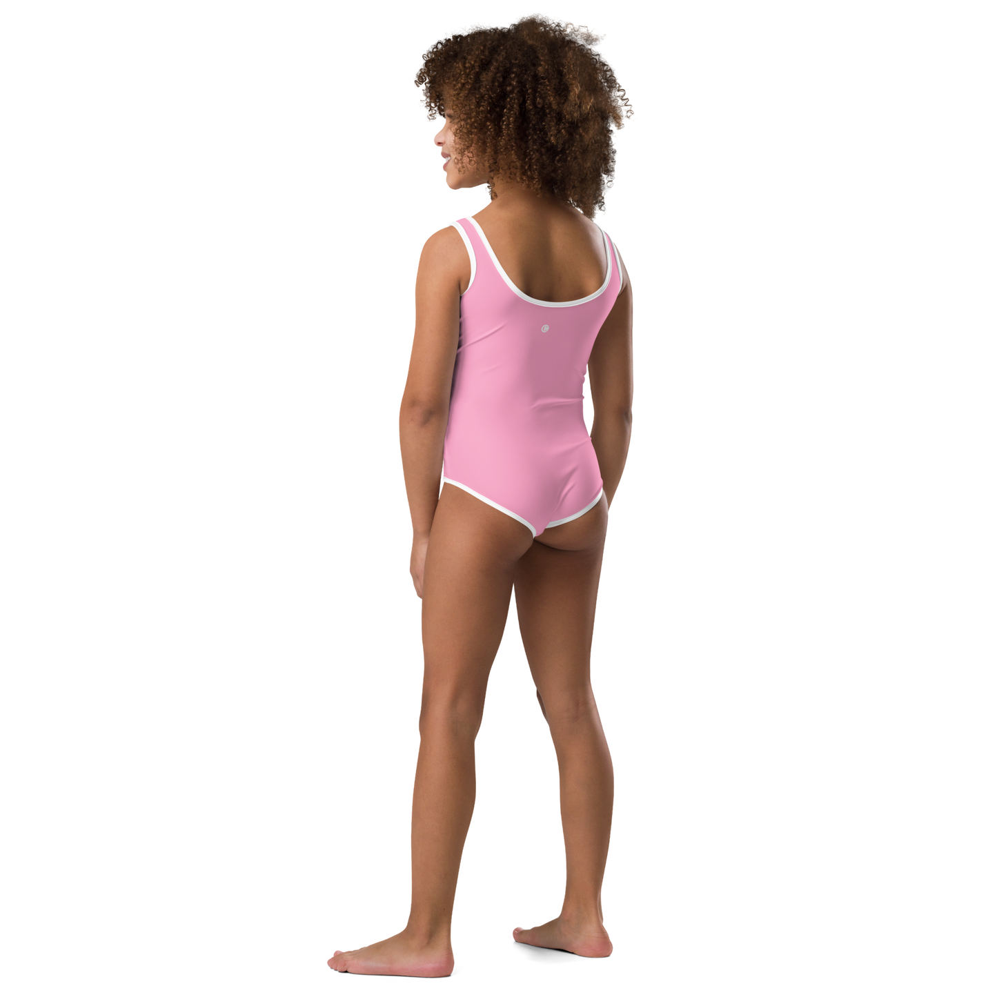 Michigan Upper Peninsula Toddler Swimsuit (w/ UP Outline) | '67 Caddie Pink