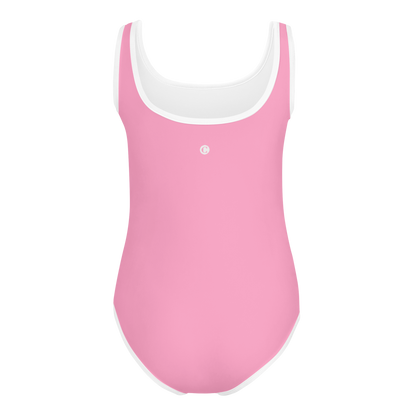 Michigan Upper Peninsula Toddler Swimsuit (w/ UP Outline) | '67 Caddie Pink