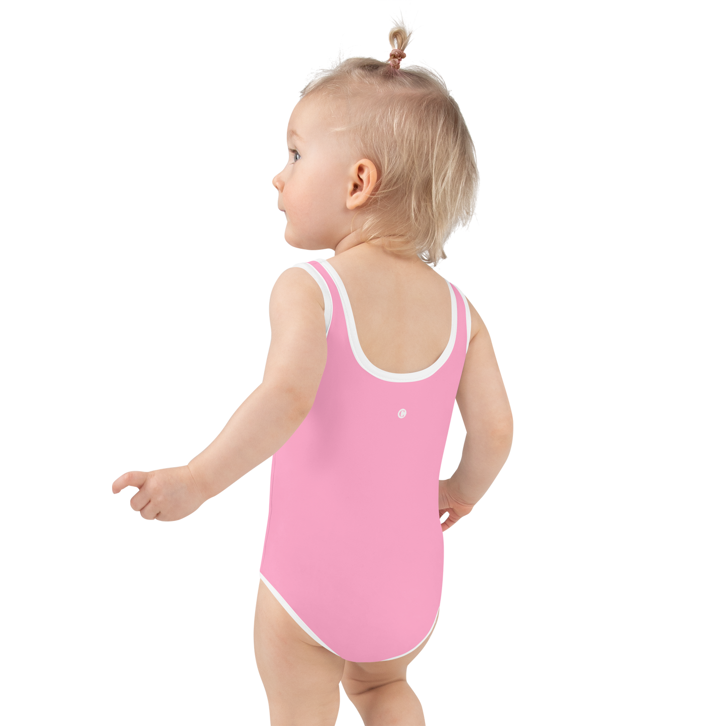 Michigan Upper Peninsula Toddler Swimsuit (w/ UP Outline) | '67 Caddie Pink