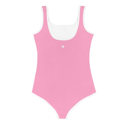 Michigan Upper Peninsula Toddler Swimsuit (w/ UP Outline) | '67 Caddie Pink