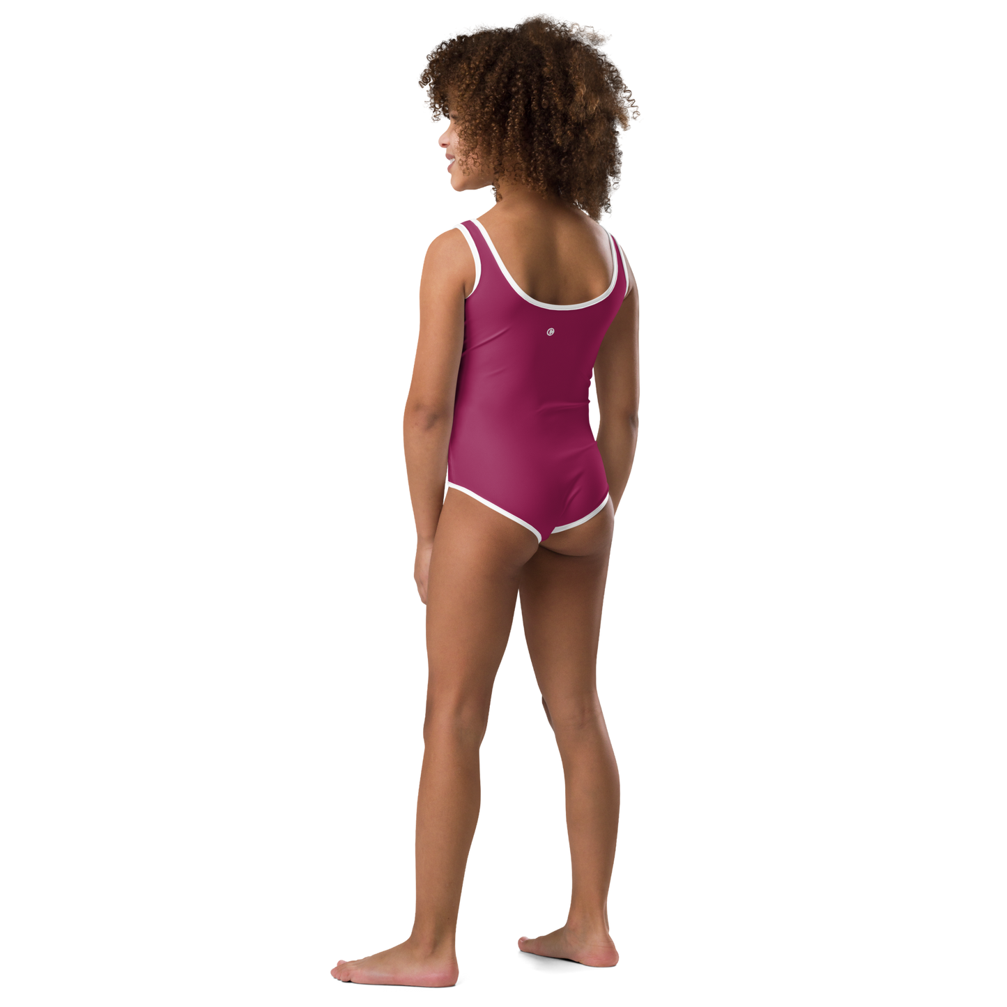 Michigan Upper Peninsula Toddler Swimsuit (w/ UP Outline) | Ruby Red