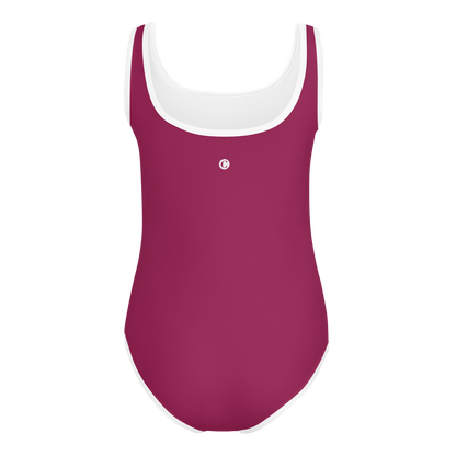 Michigan Upper Peninsula Toddler Swimsuit (w/ UP Outline) | Ruby Red