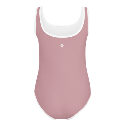 Michigan Upper Peninsula Toddler Swimsuit (w/ UP Outline) | Cherry Blossom Pink