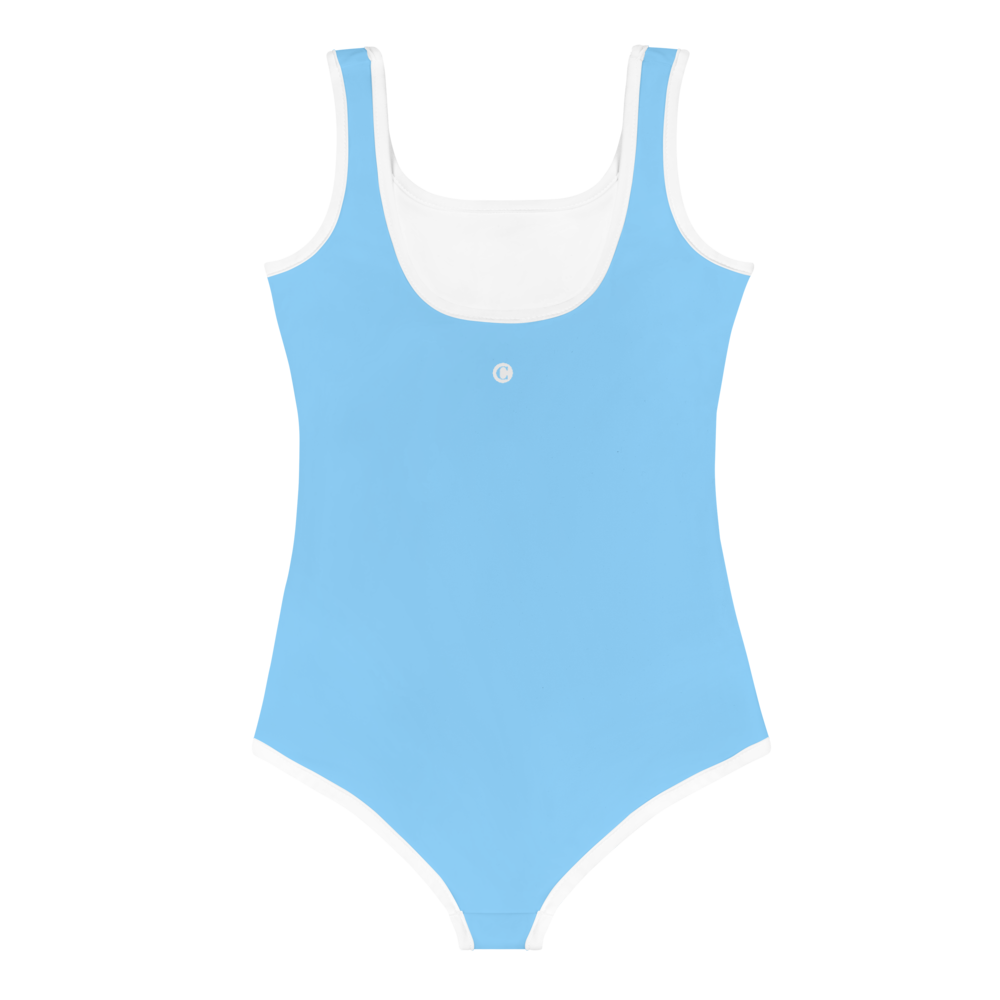 Michigan Upper Peninsula Toddler Swimsuit (w/ UP Outline) | DTW Blue