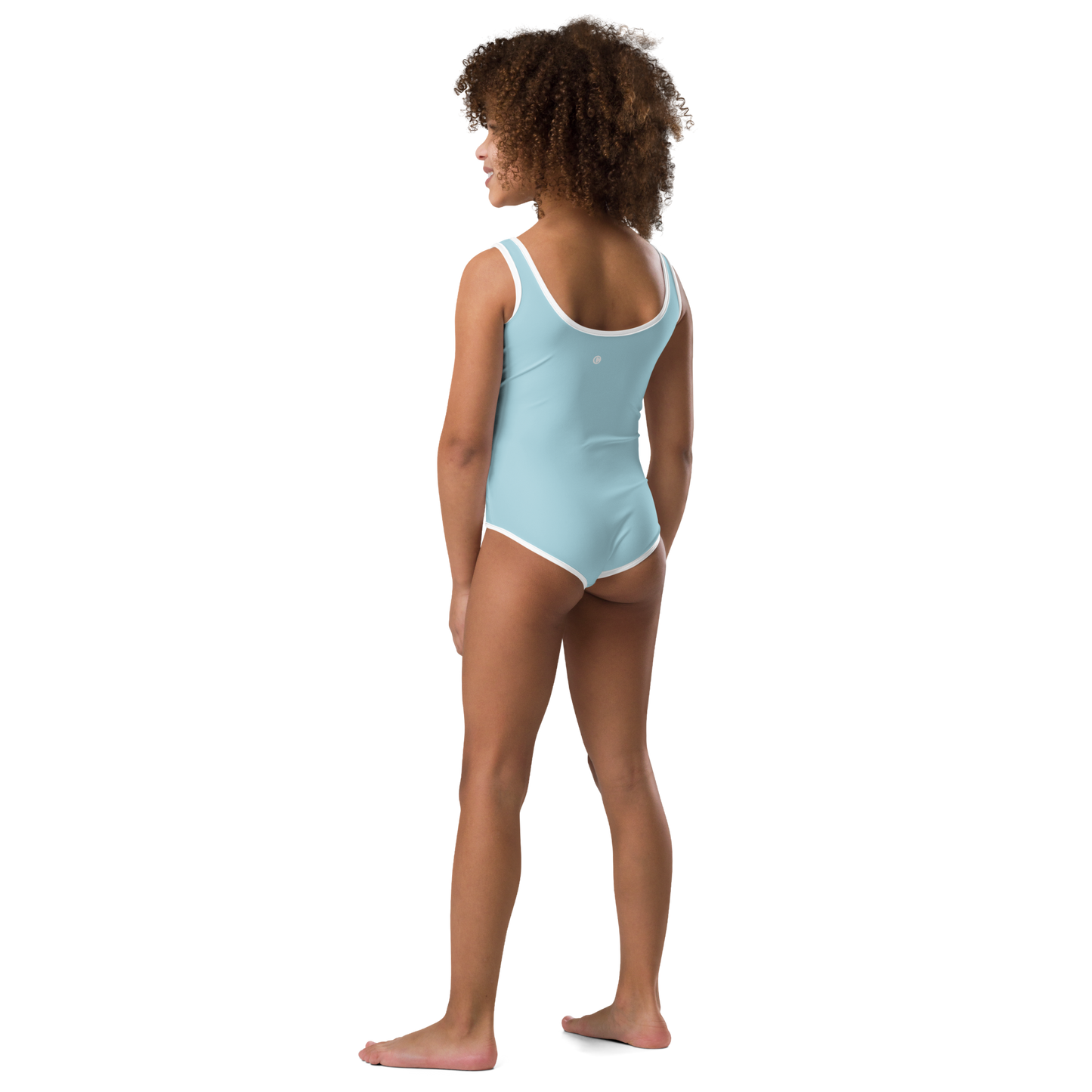 Michigan Upper Peninsula Toddler Swimsuit (w/ UP Outline) | '58 Caddie Blue