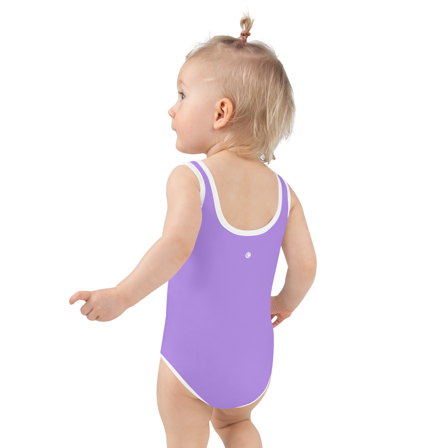 Michigan Upper Peninsula Toddler Swimsuit (w/ UP Outline) | Lavender