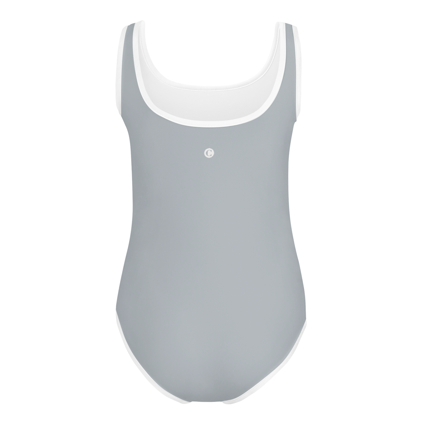 Michigan Upper Peninsula Toddler Swimsuit (w/ UP Outline) | Silver