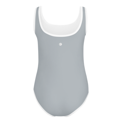 Michigan Upper Peninsula Toddler Swimsuit (w/ UP Outline) | Silver