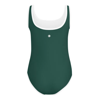 Michigan Upper Peninsula Toddler Swimsuit (w/ UP Outline) | Laconic Green