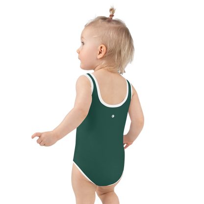 Michigan Upper Peninsula Toddler Swimsuit (w/ UP Outline) | Laconic Green