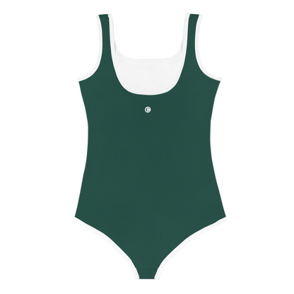 Michigan Upper Peninsula Toddler Swimsuit (w/ UP Outline) | Laconic Green