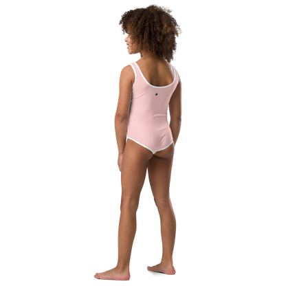 Michigan Upper Peninsula Toddler Swimsuit (w/ UP Outline) | Cosmos Pink