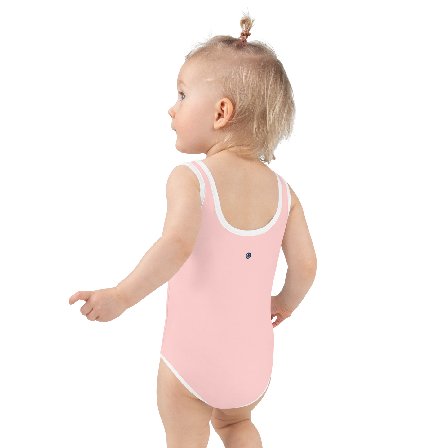 Michigan Upper Peninsula Toddler Swimsuit (w/ UP Outline) | Cosmos Pink