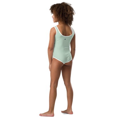 Michigan Upper Peninsula Toddler Swimsuit (w/ UP Outline) | Sea Green