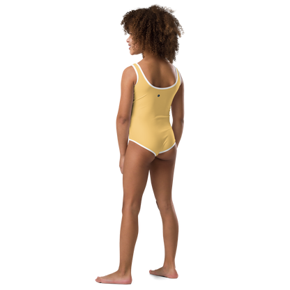 Michigan Upper Peninsula Toddler Swimsuit (w/ UP Outline) | Citrine