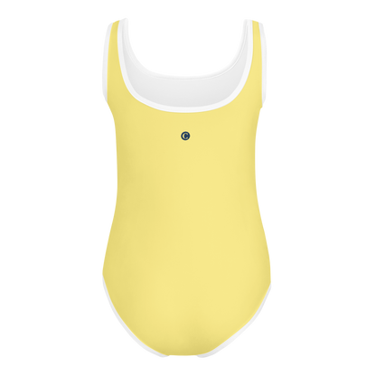 Michigan Upper Peninsula Toddler Swimsuit (w/ UP USA Flag) | Cherry Yellow