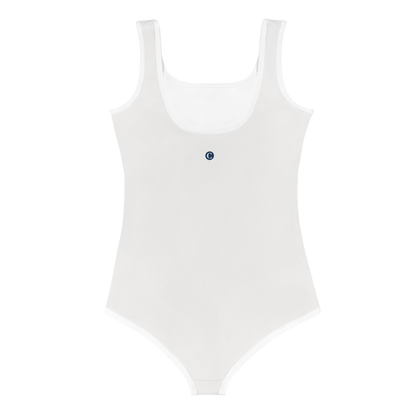 Michigan Upper Peninsula Toddler Swimsuit (w/ UP USA Flag) | Birch Bark White