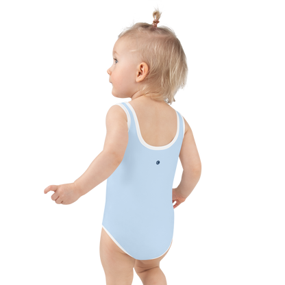 Michigan Upper Peninsula Toddler Swimsuit (w/ UP USA Flag) | Light Blue