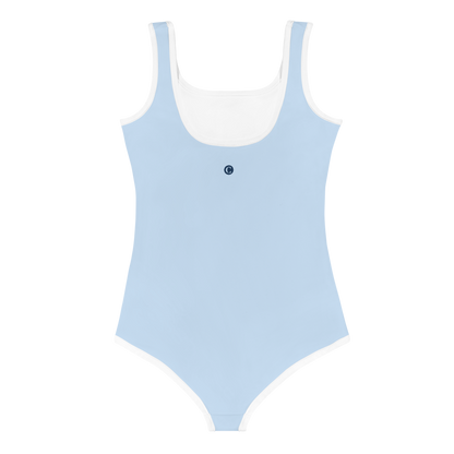 Michigan Upper Peninsula Toddler Swimsuit (w/ UP USA Flag) | Light Blue