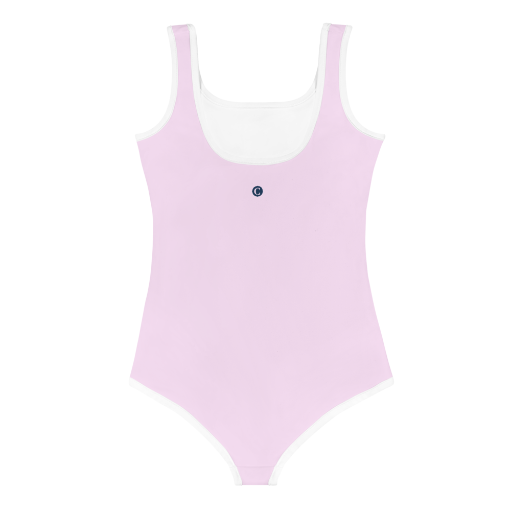 Michigan Upper Peninsula Toddler Swimsuit (w/ UP USA Flag) | Pale Lavender