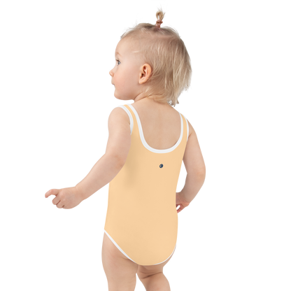 Michigan Upper Peninsula Toddler Swimsuit (w/ UP USA Flag) | Pale Apricot