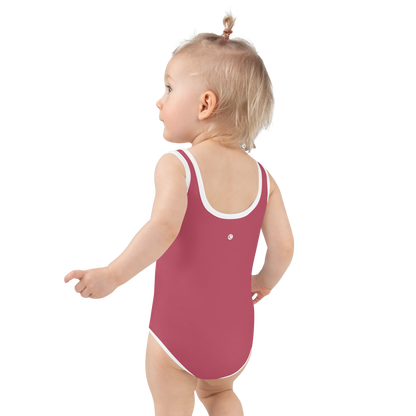 Michigan Upper Peninsula Toddler Swimsuit (w/ UP USA Flag) | Popstar Pink