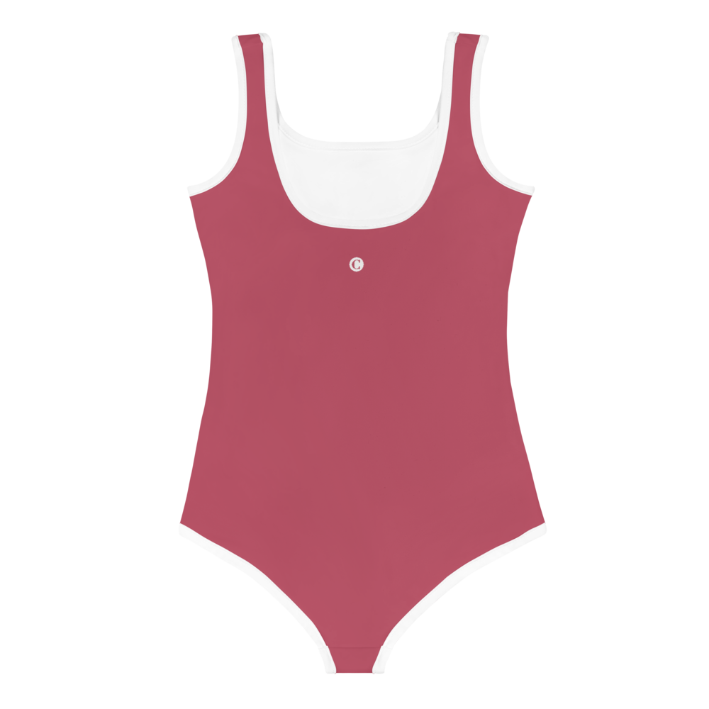 Michigan Upper Peninsula Toddler Swimsuit (w/ UP USA Flag) | Popstar Pink