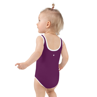 Michigan Upper Peninsula Toddler Swimsuit (w/ UP USA Flag) | Tyrian Purple