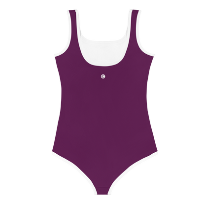 Michigan Upper Peninsula Toddler Swimsuit (w/ UP USA Flag) | Tyrian Purple