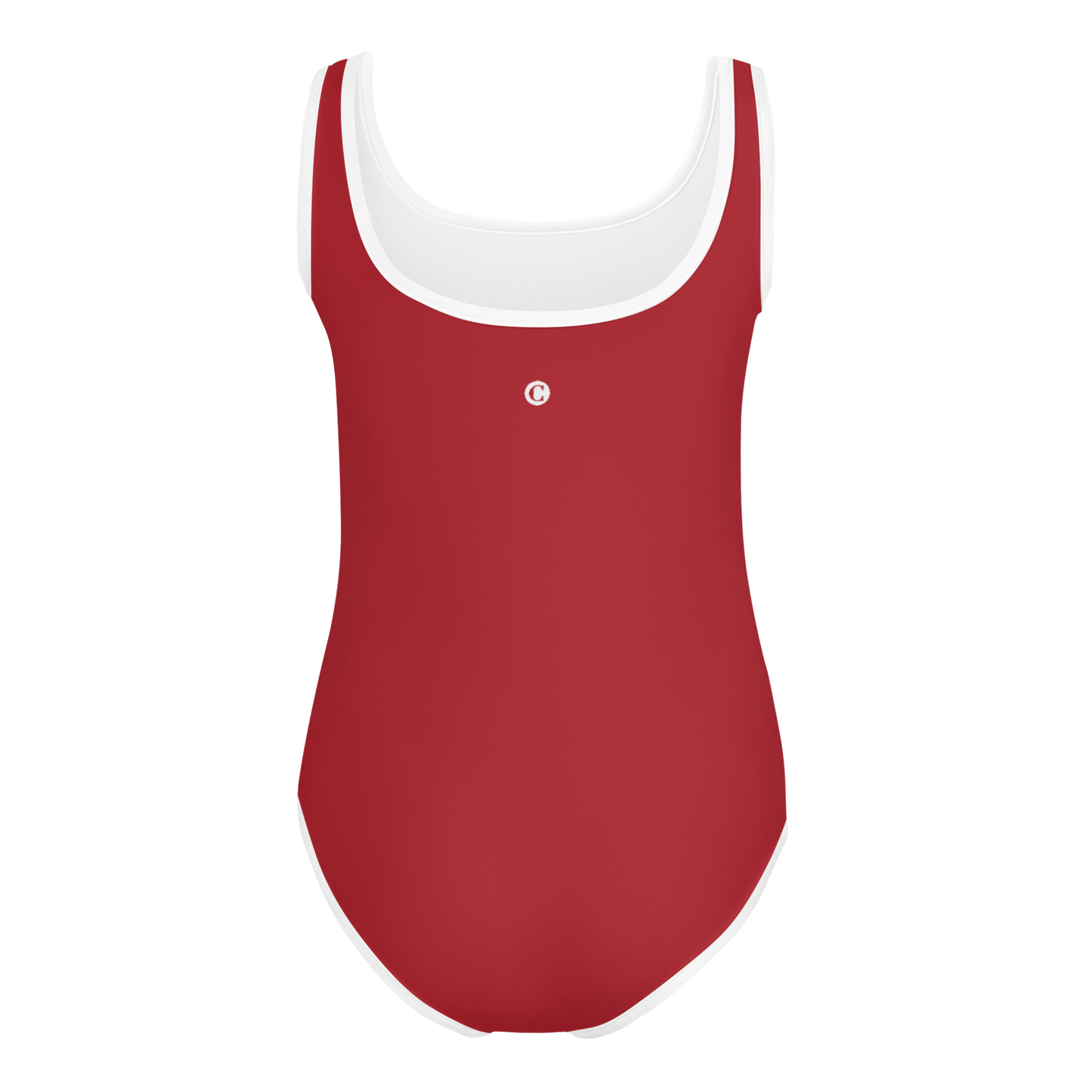 Michigan Upper Peninsula Toddler Swimsuit (w/ UP USA Flag) | Thimbleberry Red