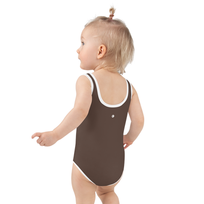 Michigan Upper Peninsula Toddler Swimsuit (w/ UP USA Flag) | Hickory Color