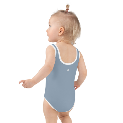 Michigan Upper Peninsula Toddler Swimsuit (w/ UP USA Flag) | B-24 Grey